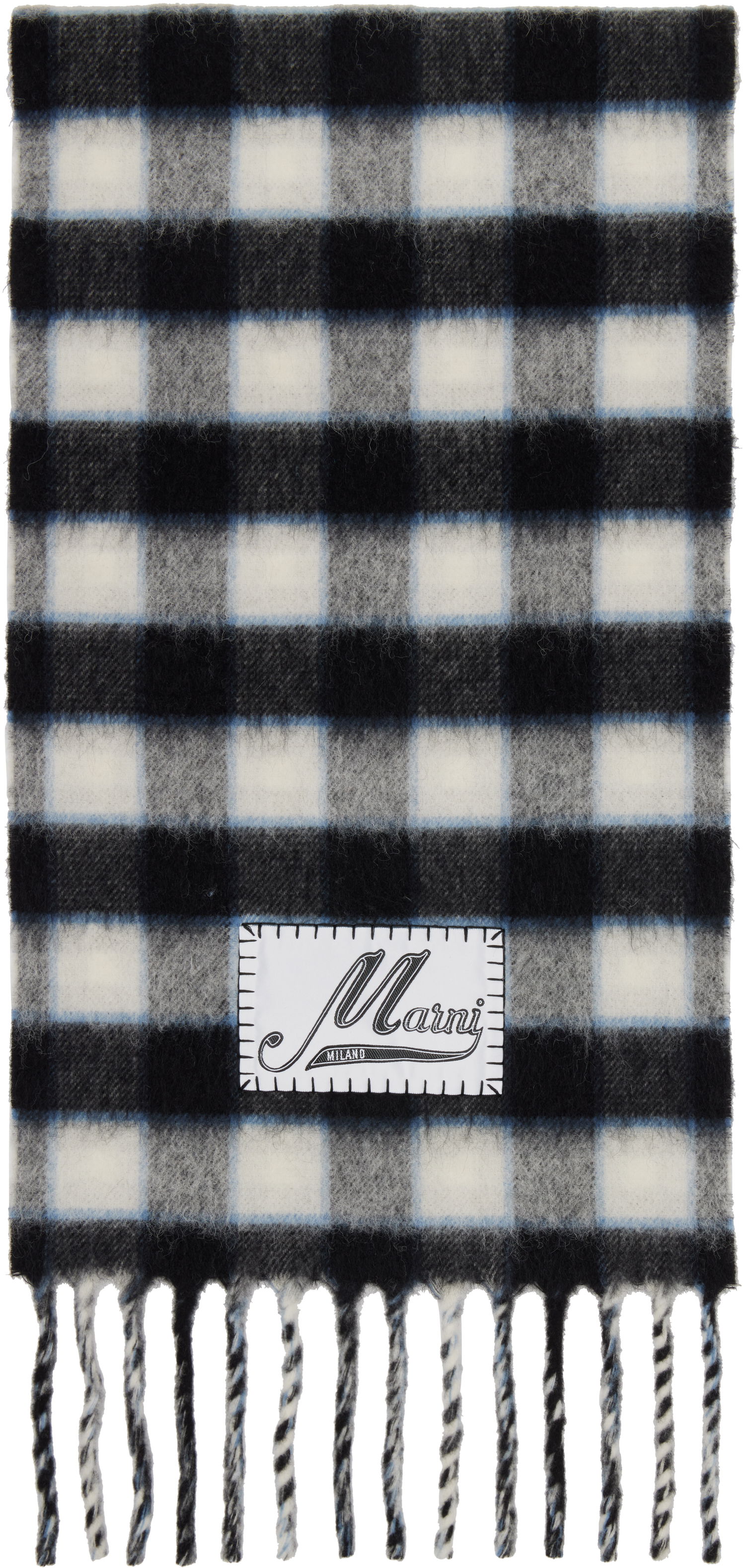 Шал Marni Double Check Logo Wool Mohair Scarf Многоцветен | SCMC0140Y0 UAW052, 0