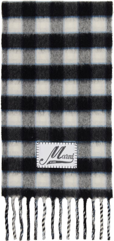 Шал Marni Double Check Logo Wool Mohair Scarf Многоцветен | SCMC0140Y0 UAW052, 0