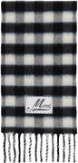 Double Check Logo Wool Mohair Scarf