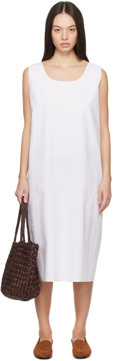 Pокля The Row Janah Midi Dress Бяло | 7885-W2517, 0