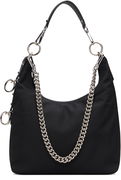 Small Chain-Link and Studded Hobo Bag