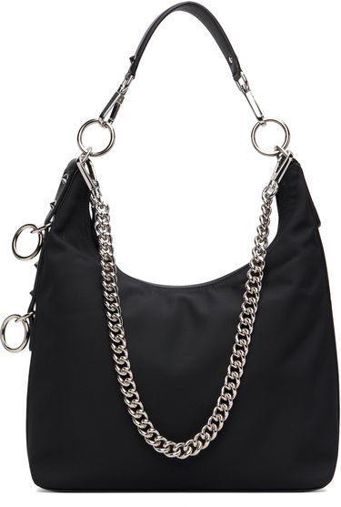 Дамска чанта R13 Small Chain-Link and Studded Hobo Bag Черно | R13WA062-A010, 0