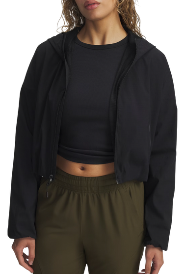 Ветровка Under Armour Unstoppable Woven Ripstop Hooded Cropped Full-Zip Jacket Черно | 6005967-003, 0