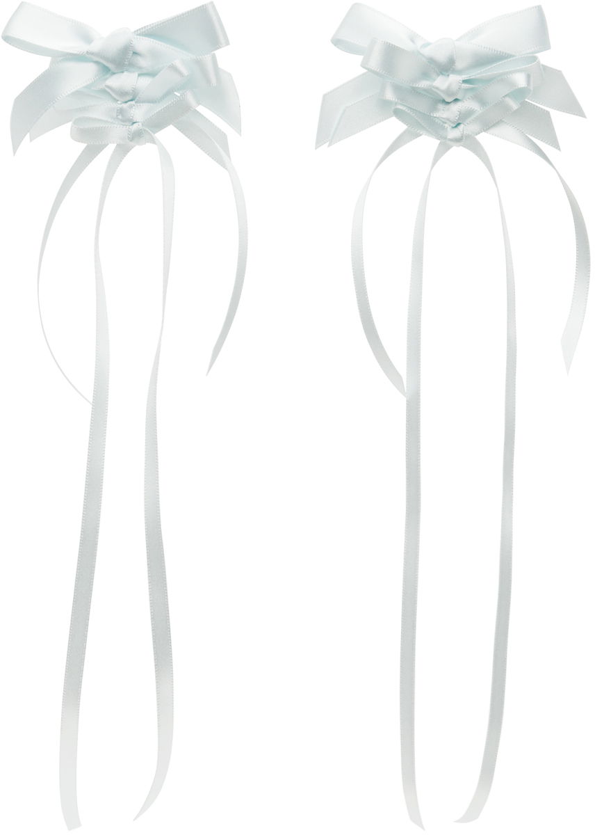 Значка Simone Rocha Simone Rocha Rosette Bow Earrings Бяло | ERG425 0916, 0