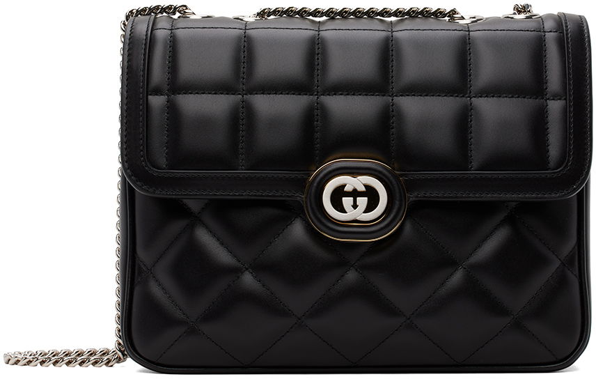 Чанта през рамо Gucci Small Deco Bag Черно | 740834 AAB7A, 0