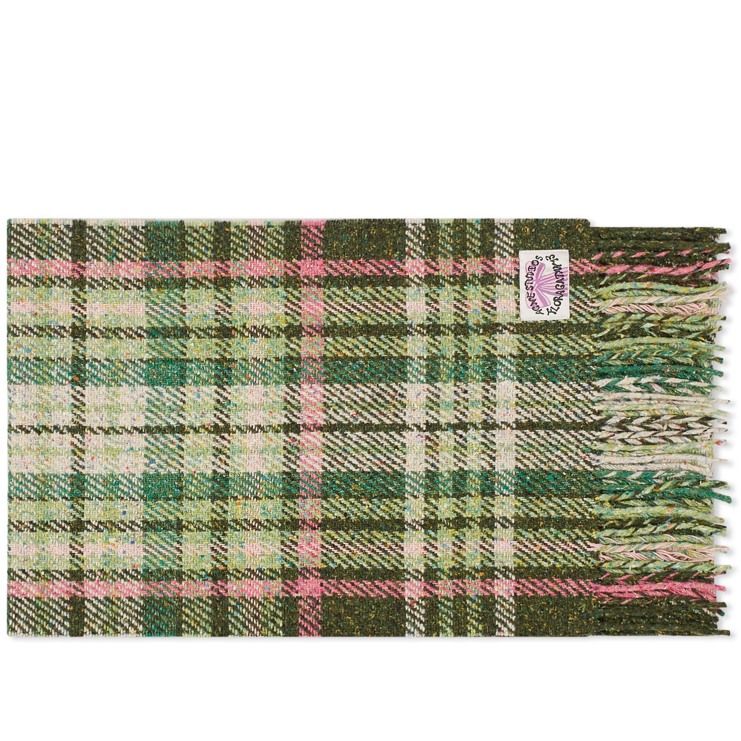 Шал Acne Studios Volano Check Scarf Зелено | CA0325-AB8, 0