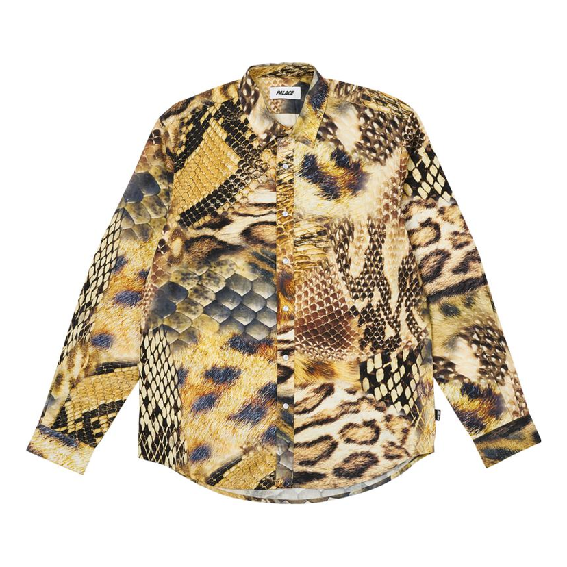 Риза Palace Animal Print Shirt Жълто | P25SHT008
