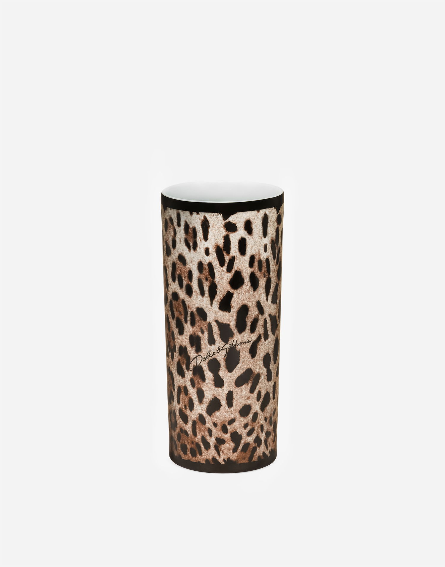 Домашен декор Dolce & Gabbana Dolce & Gabbana Leopard Print Cylindrical Porcelain Vase Onesize Многоцветен | TCC196TCAMWUL003, 1