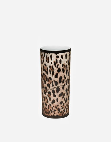 Домашен декор Dolce & Gabbana Dolce & Gabbana Leopard Print Cylindrical Porcelain Vase Onesize Многоцветен | TCC196TCAMWUL003, 1