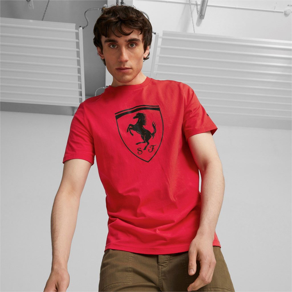 Тениска Puma Race Tonal Big Shield Tee Червено | 620951-02, 0