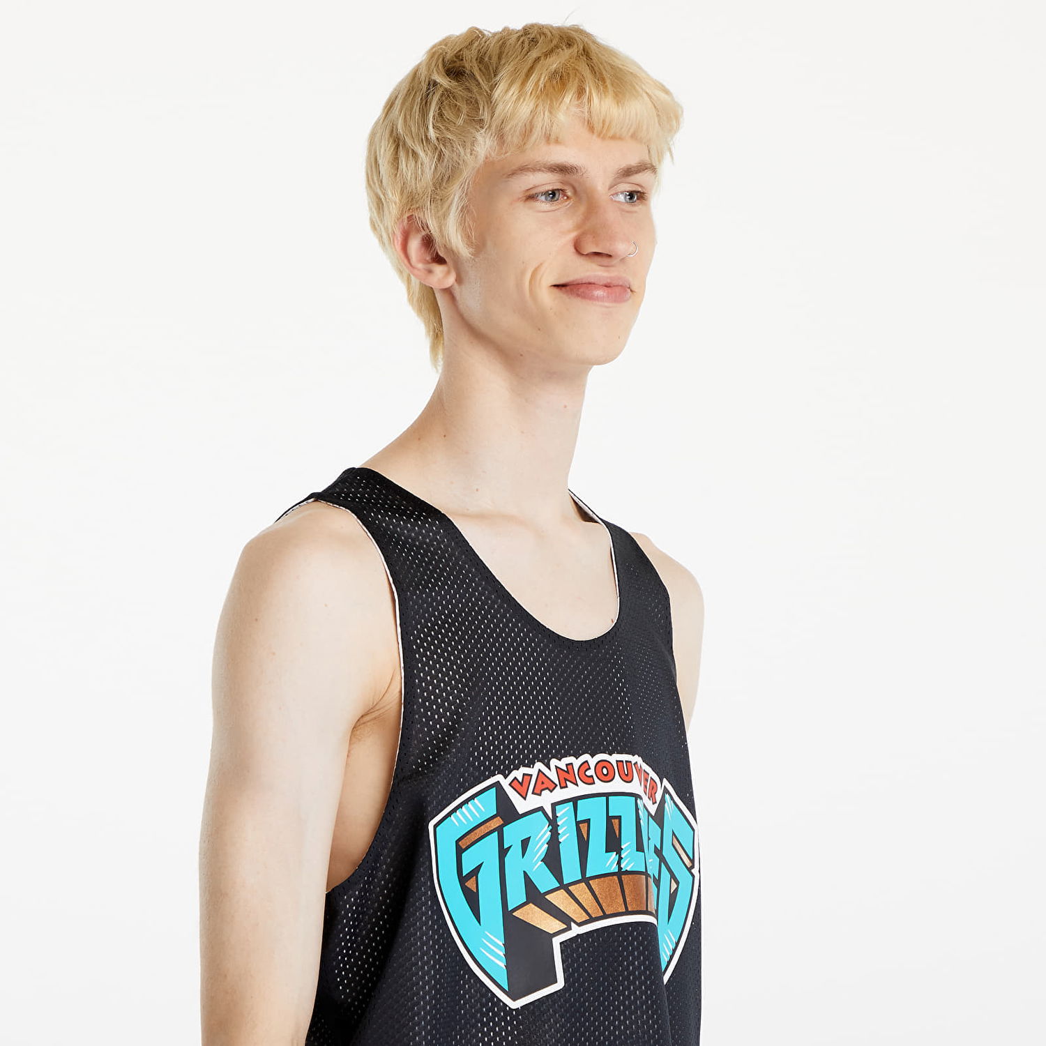 Фланелка Mitchell & Ness NBA Reversible Mesh Practice Tank Vintage Logo Vancouver Grizzlies Multi/ Black Черно | TMTK6913-VGRYYPPPMTBK, 1