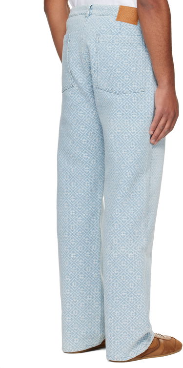 Дънки Casablanca Casablanca Relaxed Monogram Jeans Синьо | MPF25-TR-331-01, 2