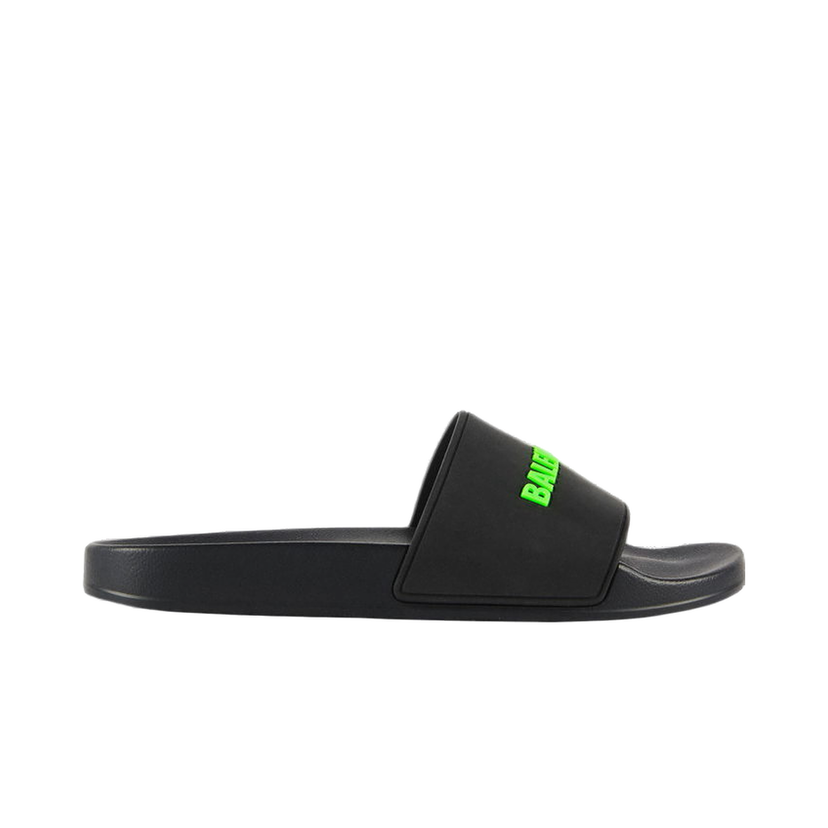 Кецове и обувки Balenciaga Pool Slide Black Fluo Green Черно | 565826W1S811030