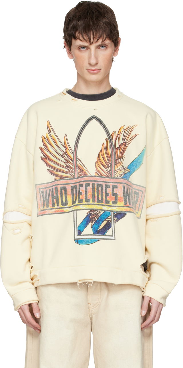 Ribbon Tour Distressed Graphic Sweatshirt