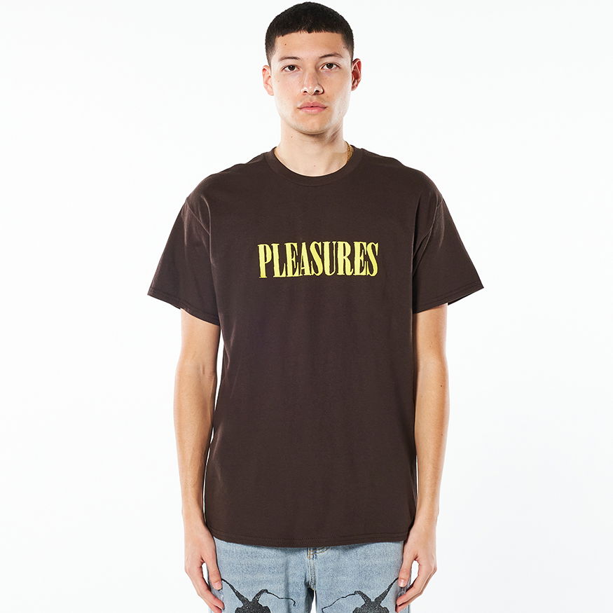 Тениска Pleasures Tickle Logo Tee Кафяво | P22SP054-BROWN, 0