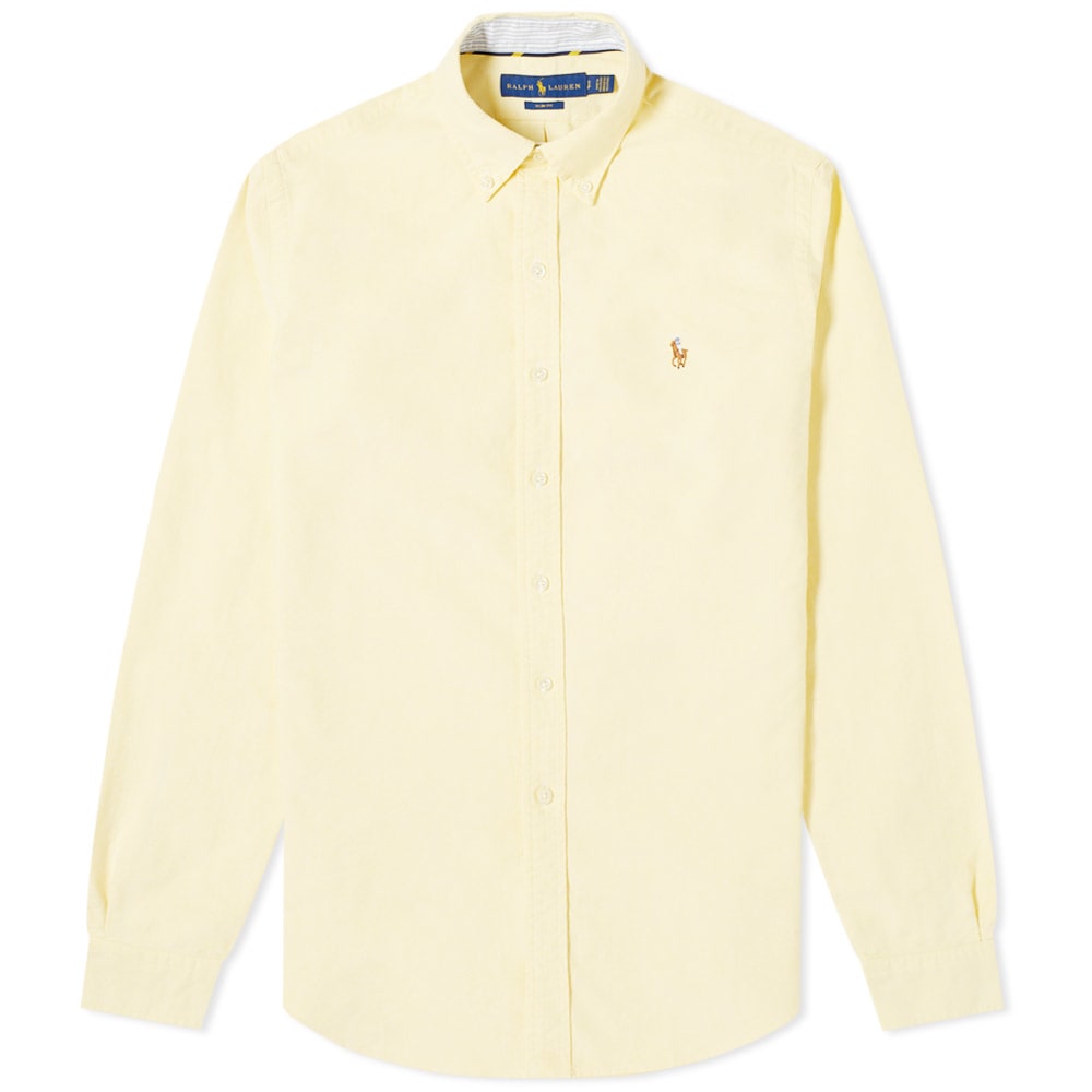 Риза Polo by Ralph Lauren Slim Fit Button Down Oxford Жълто | 710792161004, 0