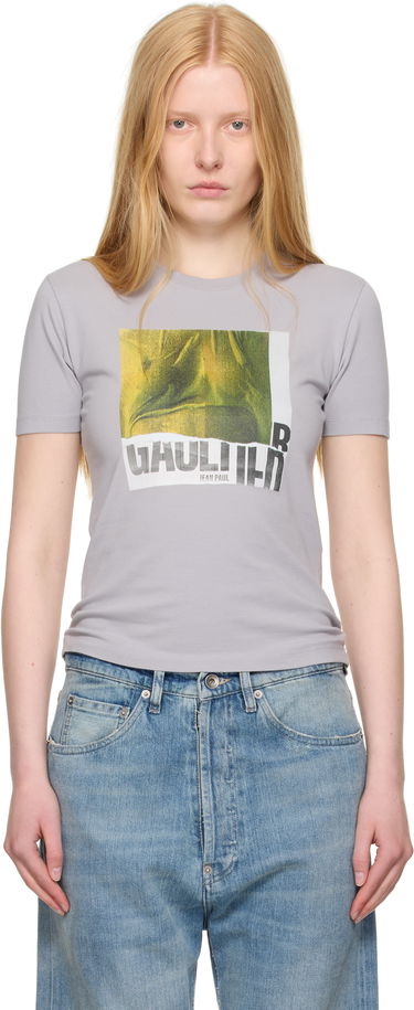 Тениска Jean Paul Gaultier Jean Paul Gaultier Cotton Water Print T-Shirt Сиво | 25/03-W-TO294-J002-134812, 0