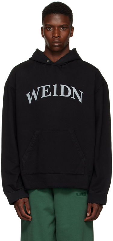 Суитчър We11done Distressed Hoodie Черно | WD-TH3-22-716-U-BK, 0