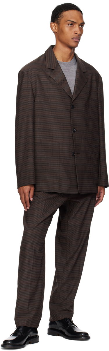Панталони Maison Margiela MM6 Maison Margiela Relaxed-Fit Glen Plaid Trousers Кафяво | SH0KA0028 M35475, 3