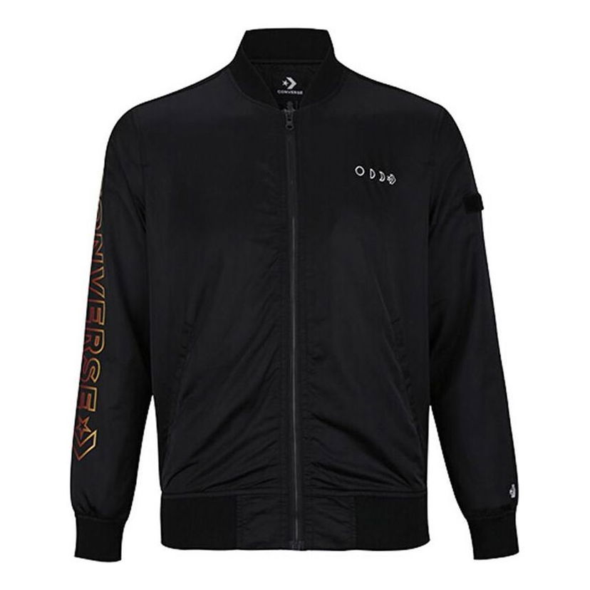 Яке бомбър Converse Stand Collar Baseball Jacket Черно | 10007769-A01
