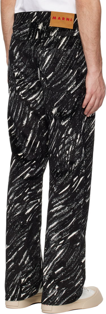 Дънки Marni Marni Flocked Denim Wide-Leg Jeans Черно | PUJU0021A0 UTC432, 2