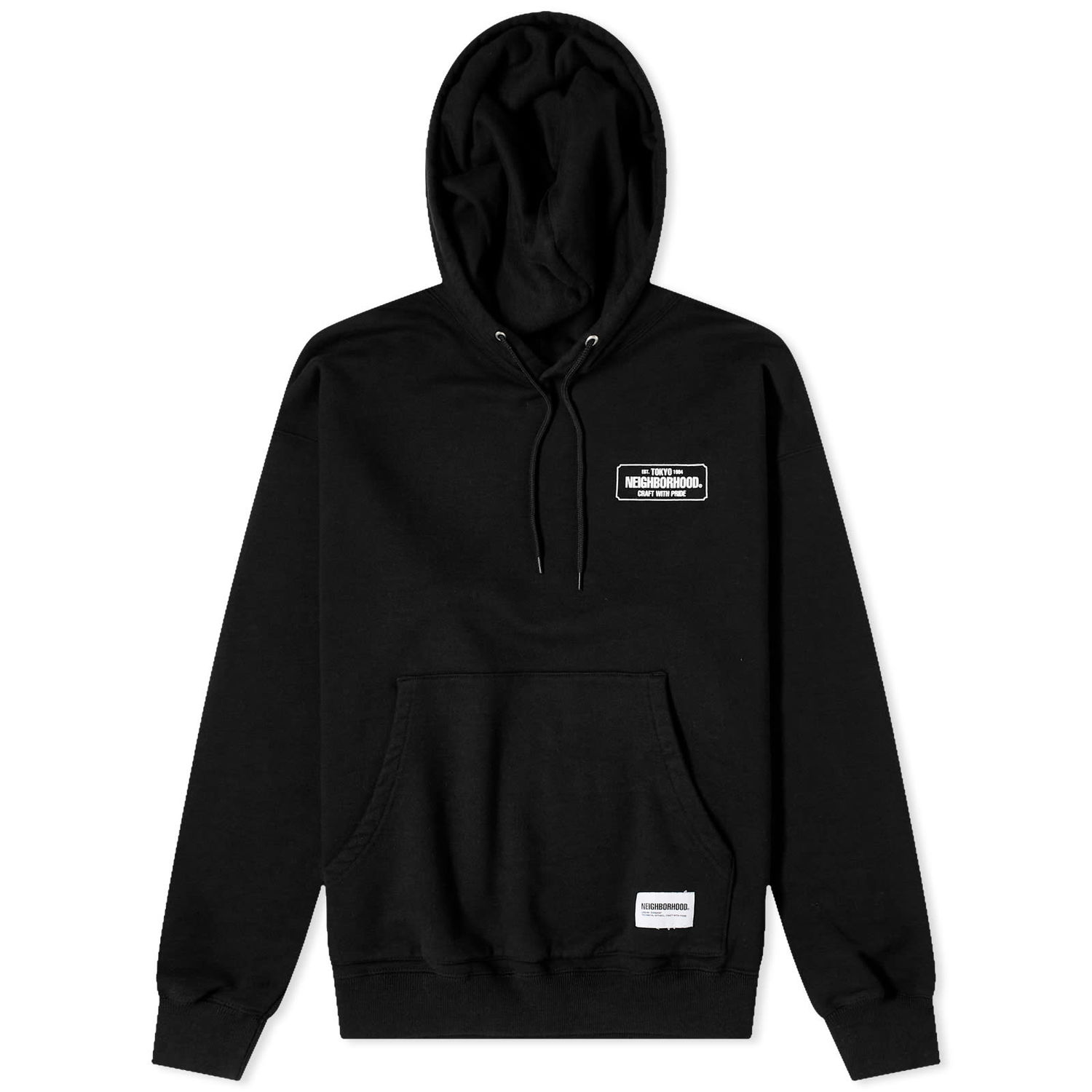 Суитчър Neighborhood Classic Hoodie Черно | 232UWNH-CSM03-BK, 0