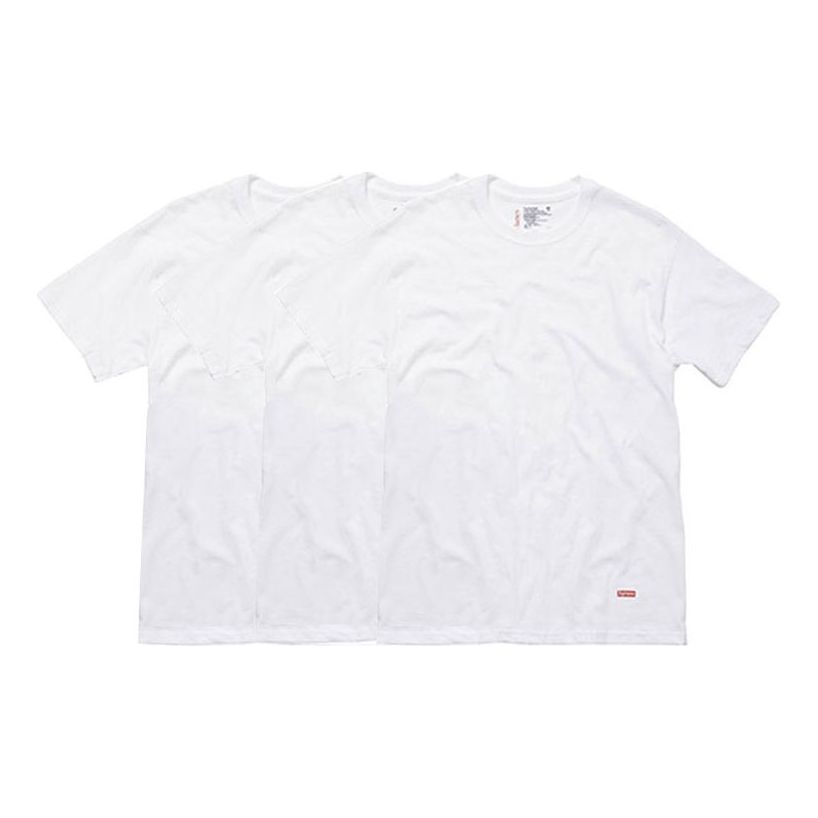 Тениска Supreme Hanes Tagless Tees (3 Pack) Бяло | SUP-FW17-03, 0