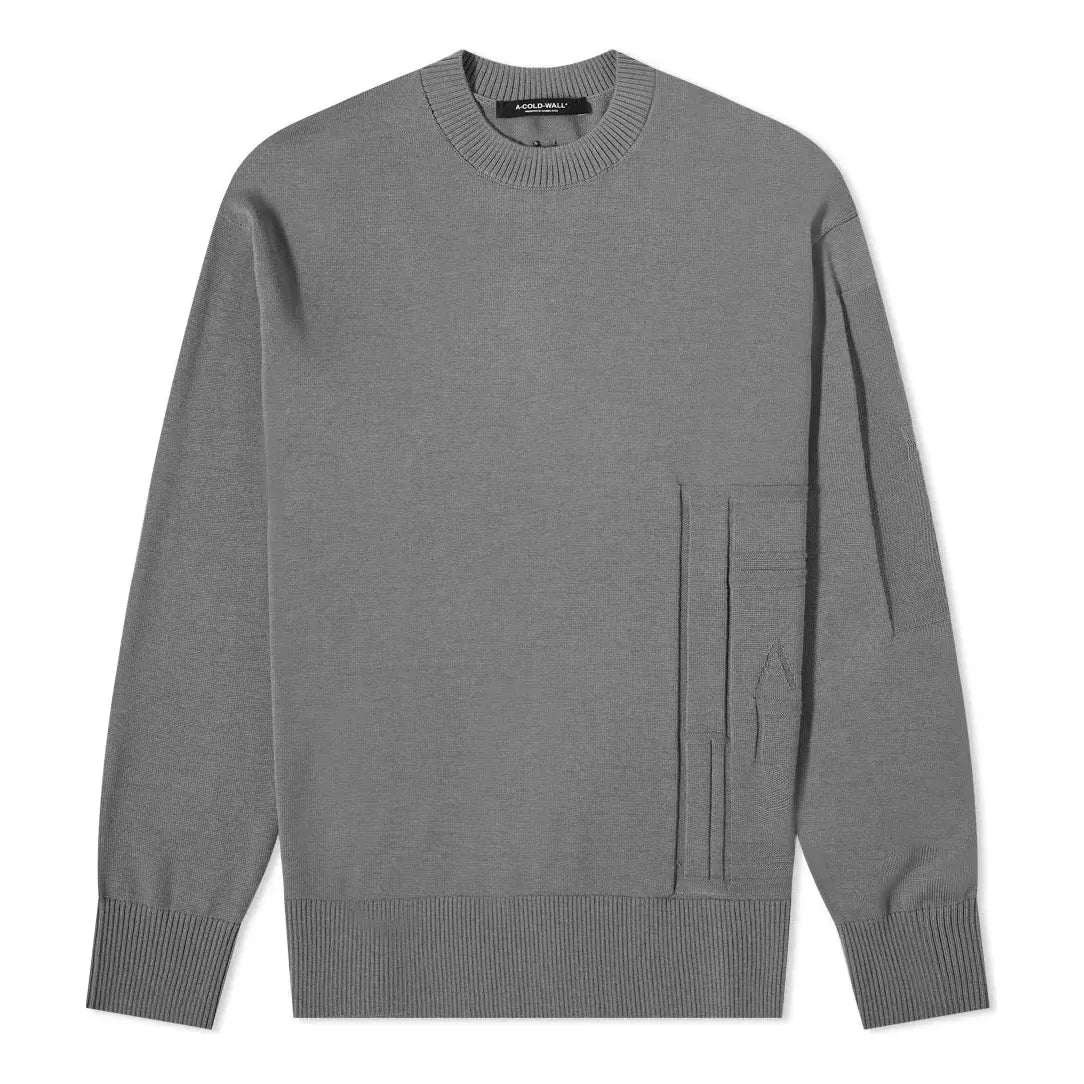 Пуловер A-COLD-WALL* A-COLD-WALL* Intarsia Logo Knit Sweater Сиво | ACWMK058-MIDGRE, 0