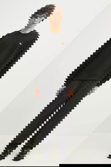 Суитчър KENZO Crewneck Sweatshirt with Embroidered Flower Motif Черно | FF55SW2654MF.99J, 4