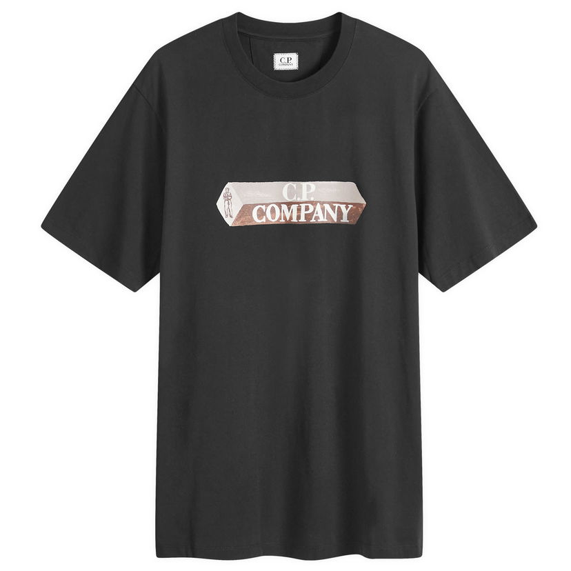 Тениска C.P. Company 3D Logo T-Shirt Black Черно | 17CMTS166A-006586W-999