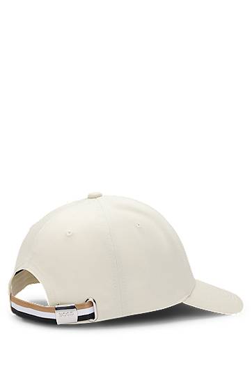 Шапка с козирка BOSS BOSS Cotton-twill Cap with Logo Trim Бяло | 50539428, 1