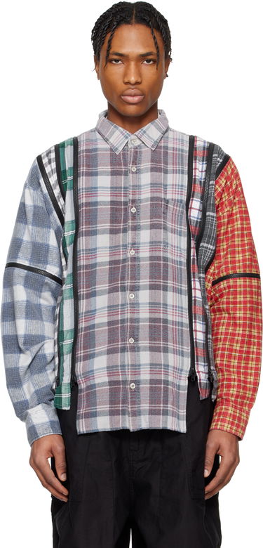 Риза Needles NEEDLES 7 Cuts Zipped Flannel Shirt Многоцветен | QV394, 0