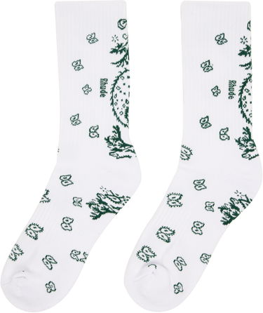 Чорапи Rhude 'Rhude' Bandana Socks Бяло | RHFW25SO03750, 1