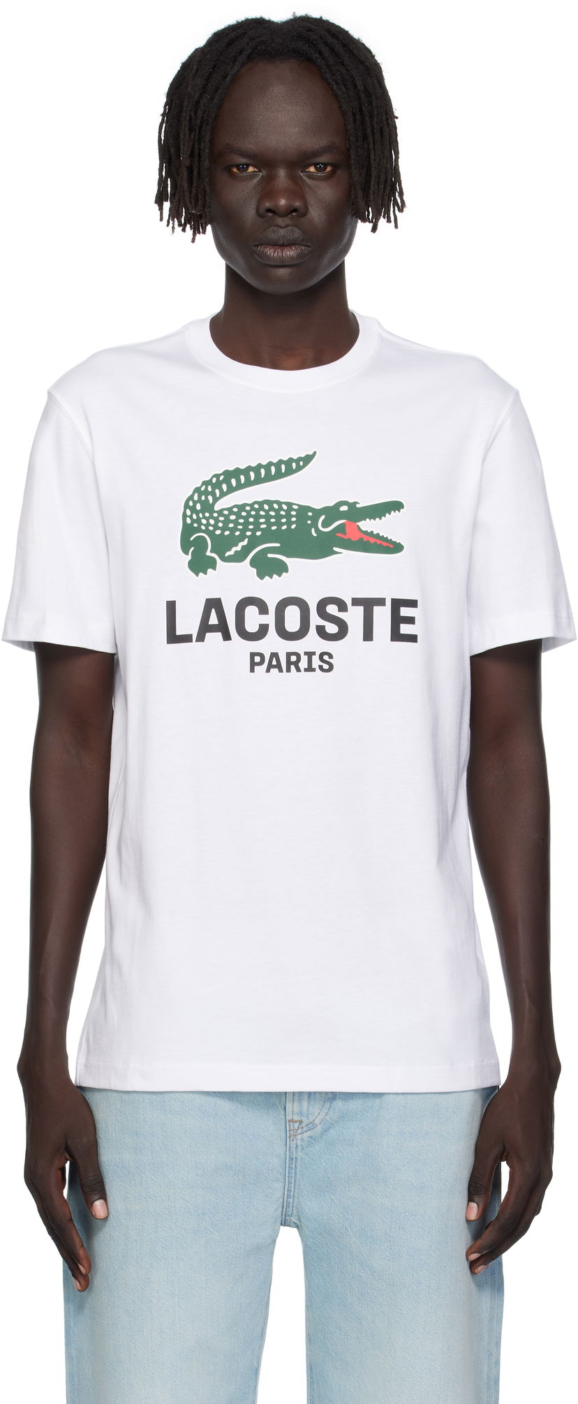 Тениска Lacoste Lacoste Croc Originals T-Shirt Бяло | TH5634_001