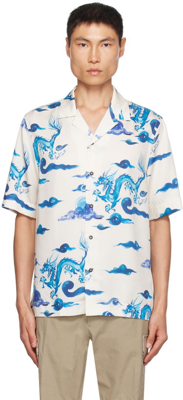 Риза Paul Smith Paul Smith Dragon Print Regular Shirt Бяло | M1R-905U-L02132-01, 0