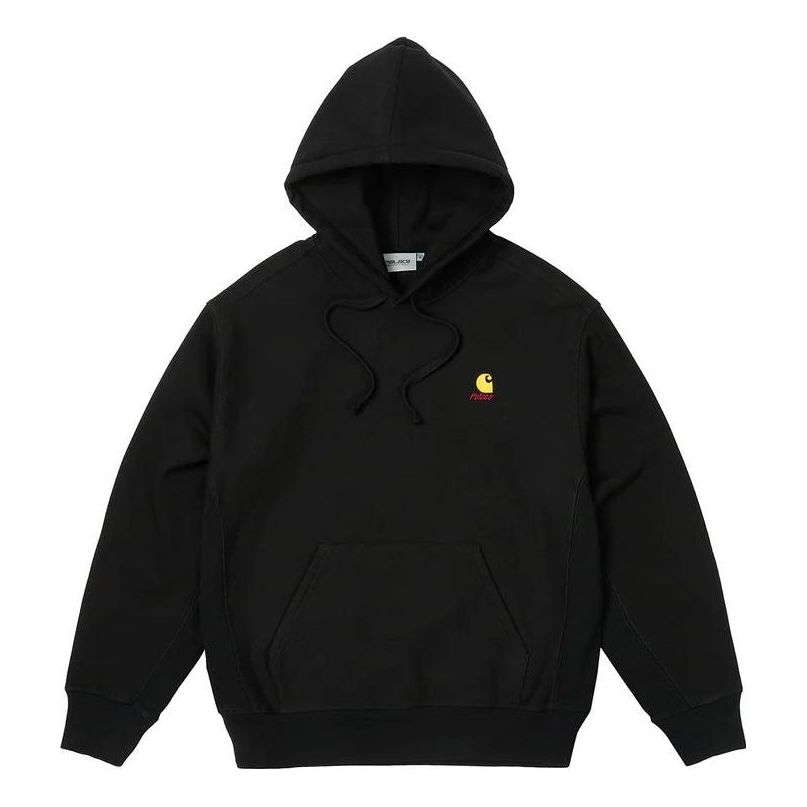 Суитчър Palace Palace x  WIP Logo-Embroidered Cotton-Jersey Hoodie Черно | I033560-BLACK