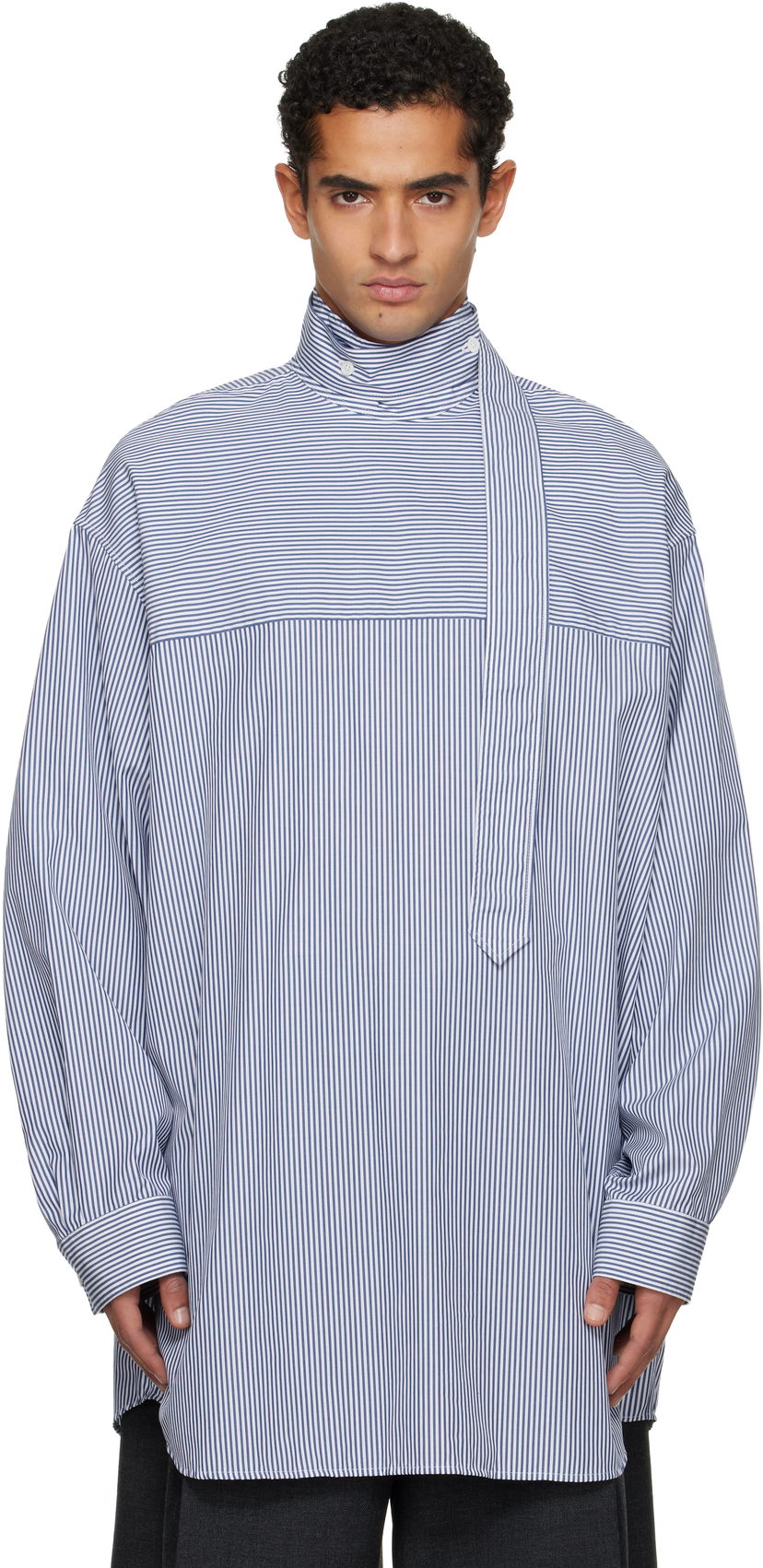 Риза Dries Van Noten Dries Van Noten Paneled High-Neck Shirt Многоцветен | 252-020787-2296