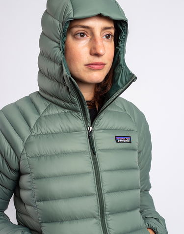 Пухо яке Patagonia Down Sweater Hoody Зелено | 84712, 3