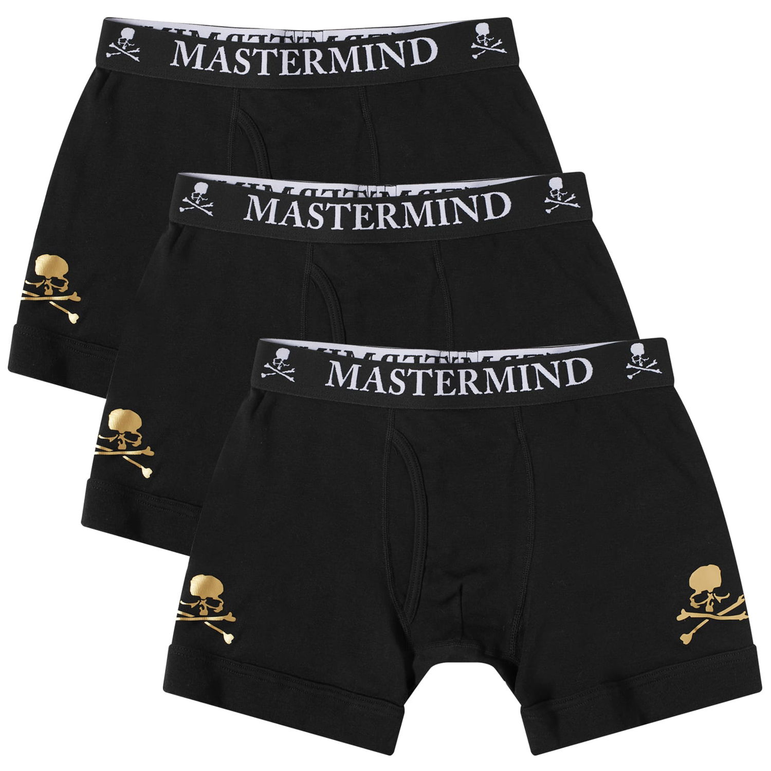 Боксерки Mastermind WORLD Skull Boxer Shorts - 3-Pack Черно | MW23S10-TR002-BLK, 0