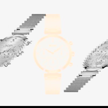 Часовник BOSS Flawless Chronograph Day-Date Mesh Band Wrist Watch Металик | 1502553, 1