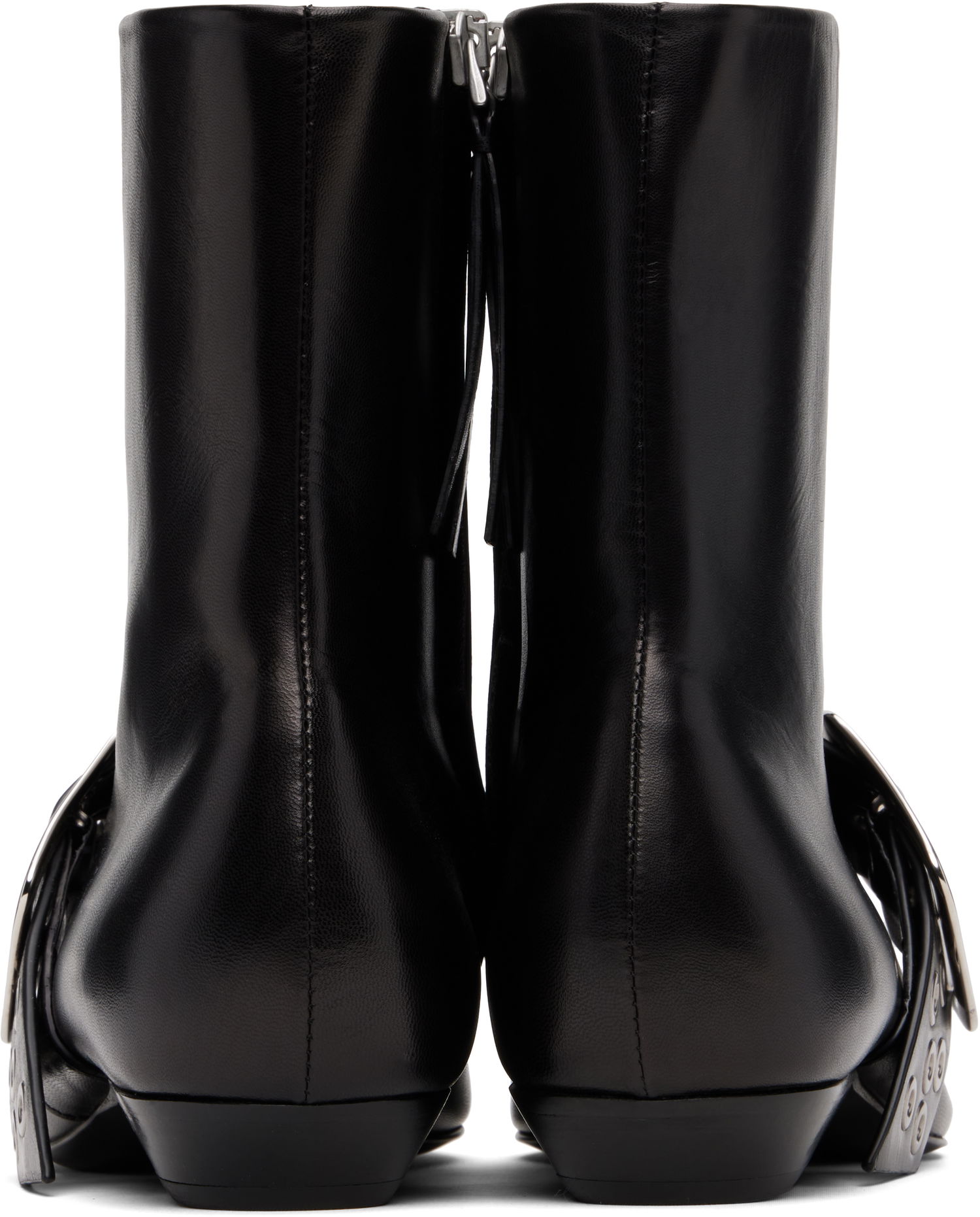 Кецове и обувки Jil Sander Jil Sander Eyelet Buckle Ankle Boots Черно | J15WU0105_P8226, 1