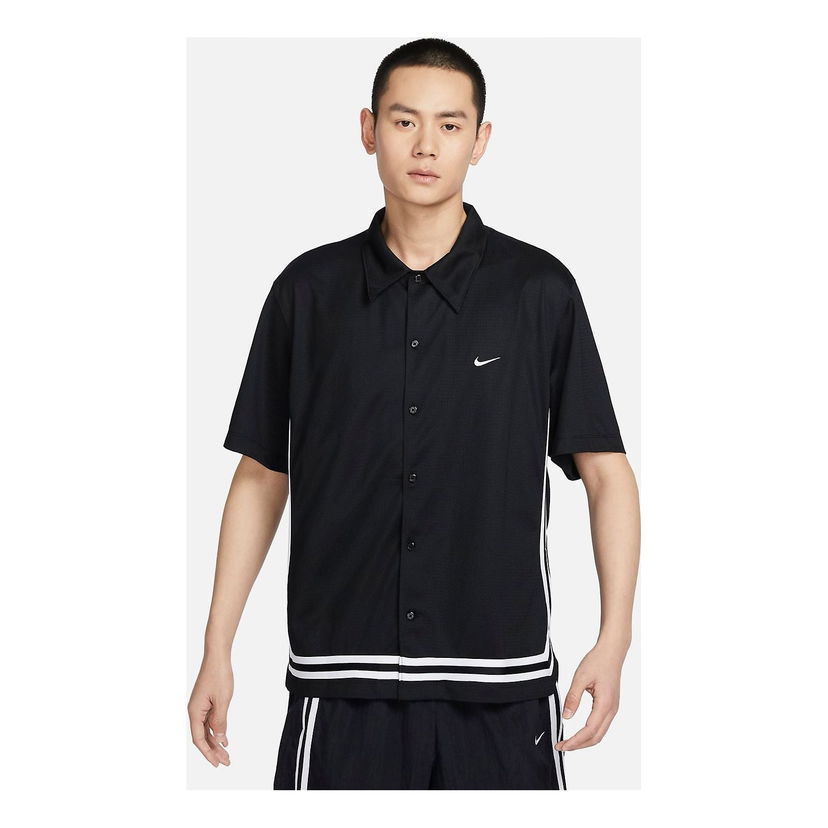 Риза Nike Men's Breathable Button-Down Basketball Shirt Черно | FN2876-010