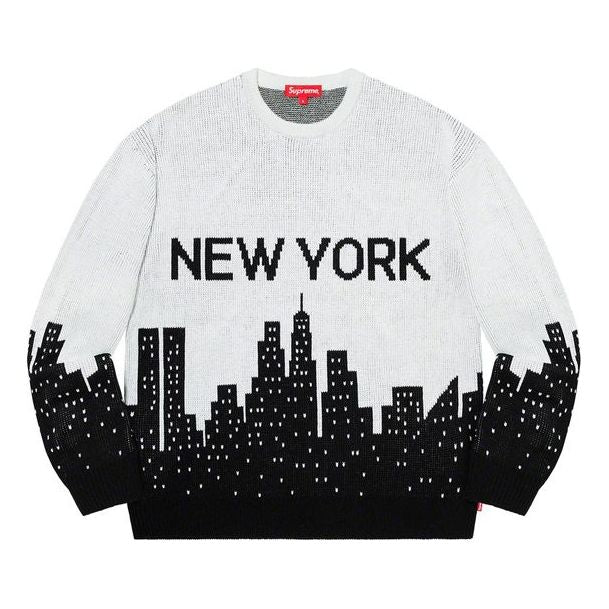 Пуловер Supreme Knit Skyline Cityscape  Sweater Бяло | SUP-SS20-048