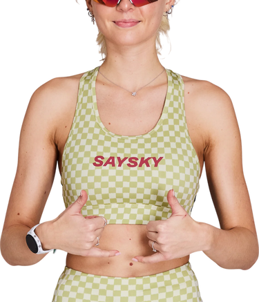 Сутиен Saysky Saysky Checker Combat Sports Bra Зелено | nwrsb30c1034, 0