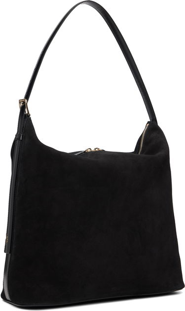 Чанта през рамо A.P.C. Vera Maxi Suede Hobo Bag Черно | PXCAL-F67029, 1