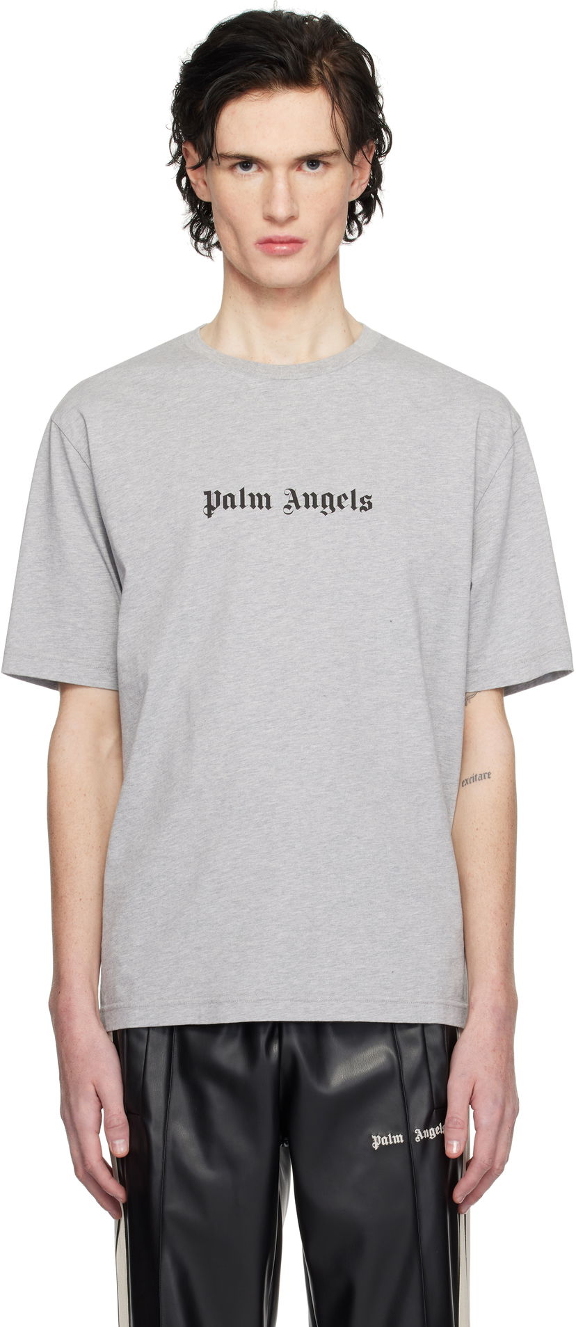 Тениска Palm Angels Slim Fit T-Shirt Сиво | PMAA089C99JER0030810