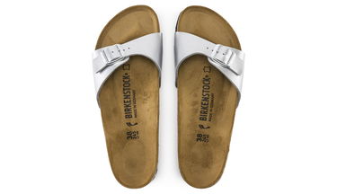 Кецове и обувки Birkenstock Madrid Birko-Flor Silver Narrow Fit W Металик | 40413, 3