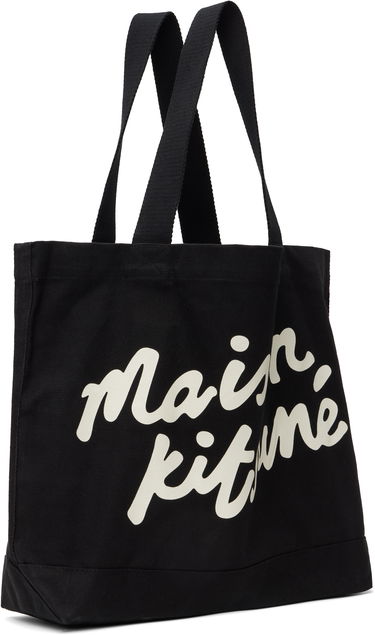 Голяма пазарска чанта MAISON KITSUNÉ Maison Kitsuné Handwriting Tote Bag Черно | OW05124WW9042, 1