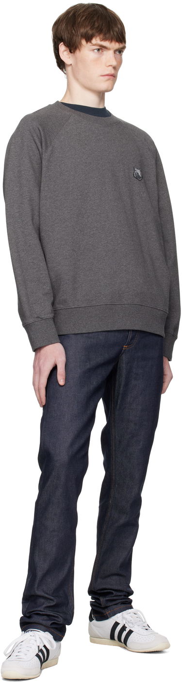 Суитчър MAISON KITSUNÉ Maison Kitsuné Fox Head Patch Oversize Sweatshirt Сиво | PM00306KM0340, 3