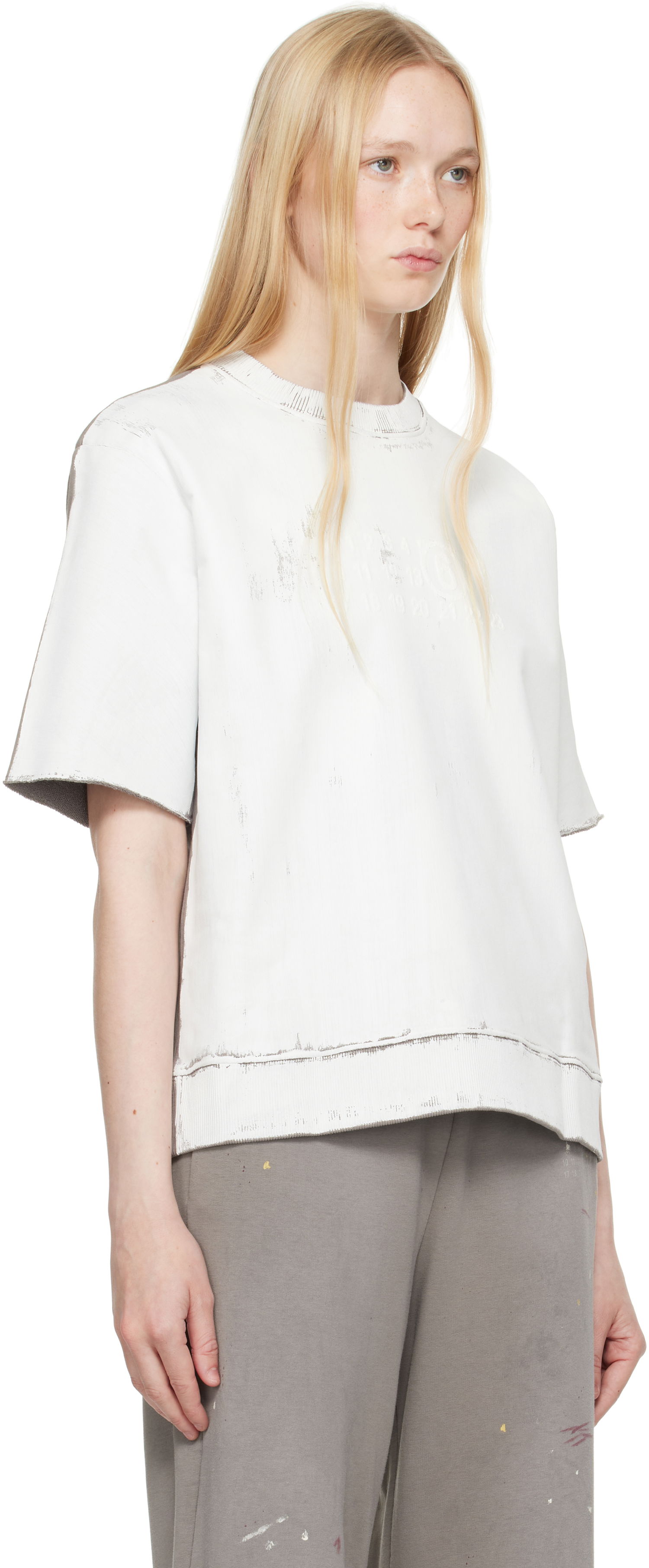 Тениска Maison Margiela MM6 Maison Margiela Light Sweatshirt Бяло | S62GU0137 M25013, 1